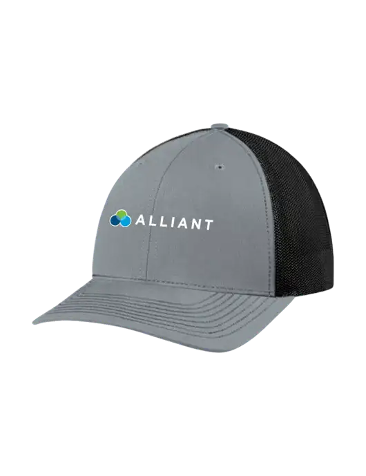 Richardson Adjustable Snapback Original 112 Trucker Cap Heather Grey w/Black Mesh w/Alliant Logo