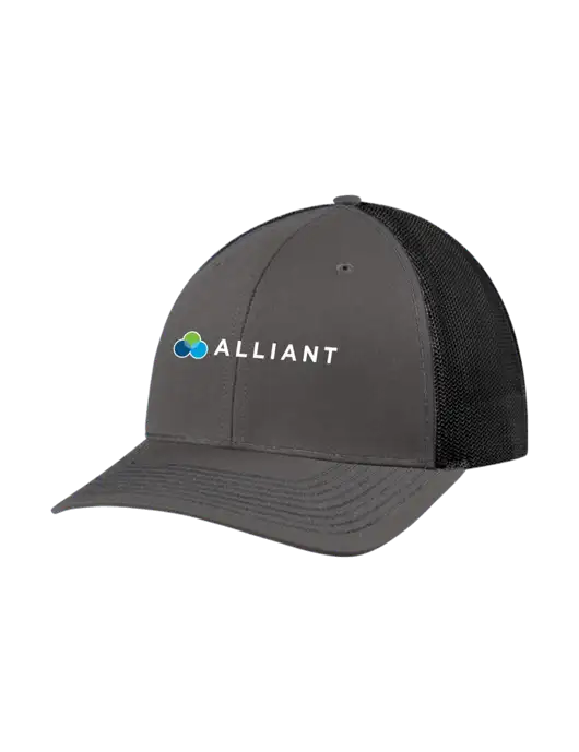 Richardson Adjustable Snapback Original 112 Trucker Cap Dark Grey w/Black Mesh w/Alliant Logo
