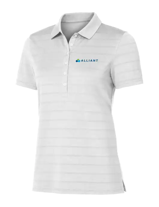 Callaway Womens Bright White Ventilated Polo w/Alliant Logo