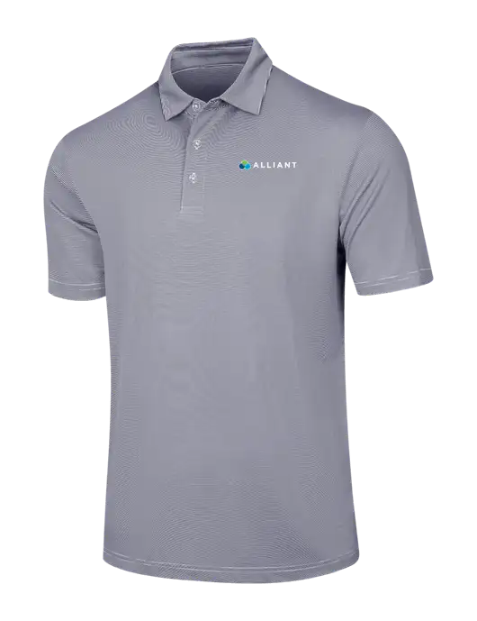 Callaway Navy Fine Line Stripe Polo w/Alliant Logo