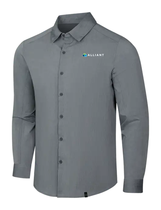 OGIO Medium Grey Heather Commuter Woven Shirt w/Alliant Logo