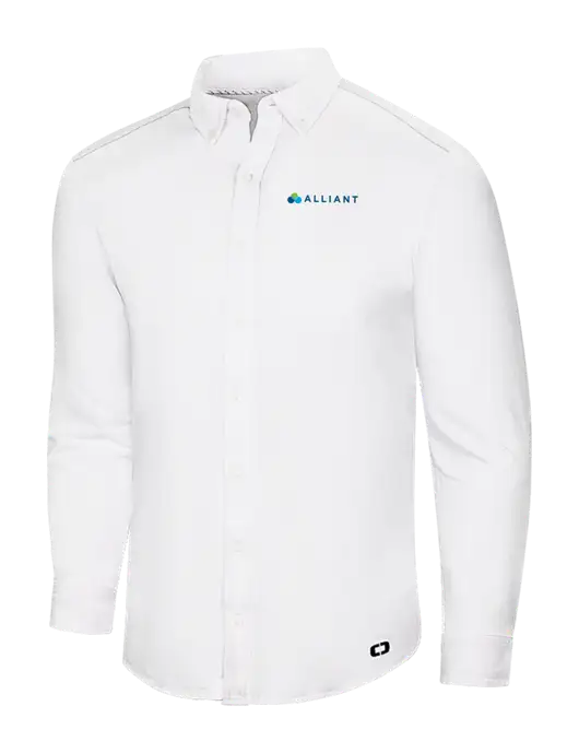 OGIO Bright White Modern Code Stretch Button-Up Shirt w/Alliant Logo
