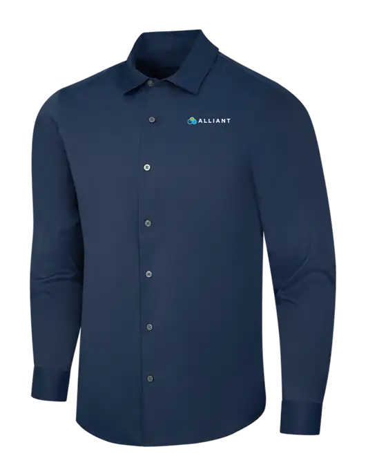 Navy City Stretch Shirt w/Alliant Logo