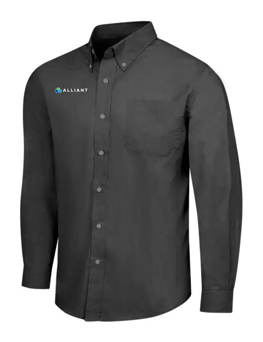 Soft Black Crosshatch Easy Care Shirt w/Alliant Logo