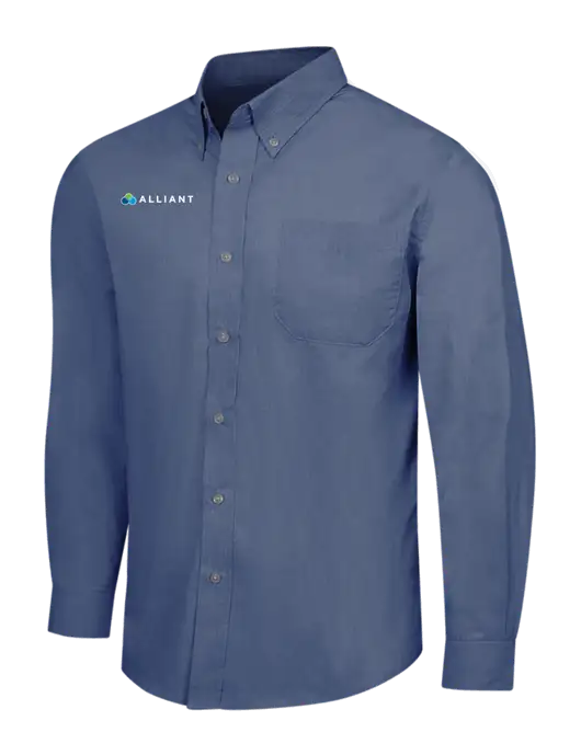 Light Navy Crosshatch Easy Care Shirt w/Alliant Logo