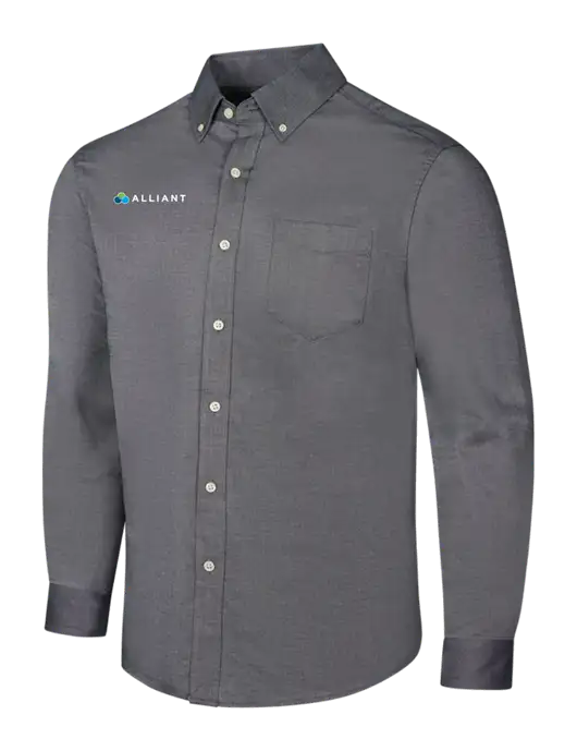 Dark Grey SuperPro Oxford Shirt w/Alliant Logo