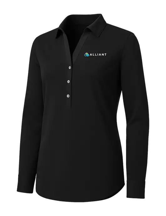 Womens Black City Stretch Shirt w/Alliant Logo