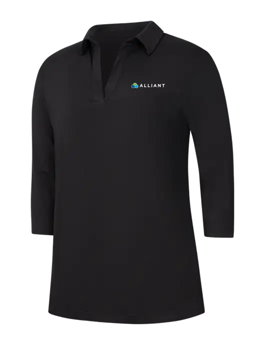 Womens Black Luxe Knit Tunic w/Alliant Logo