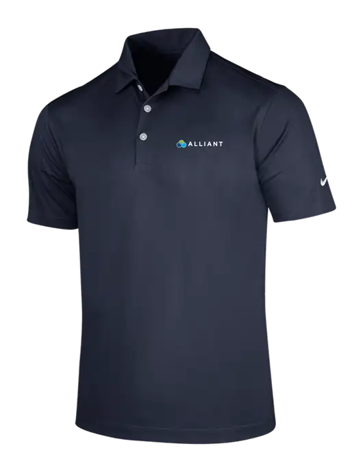 NIKE Dark Navy Dri-Fit Vertical Mesh Polo w/Alliant Logo