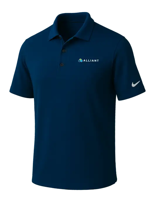 NIKE Navy Dri-Fit Micro Pique Polo w/Alliant Logo