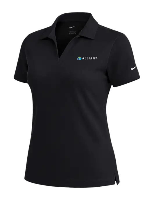 NIKE Black Womens Dri-Fit Micro Pique Polo w/Alliant Logo