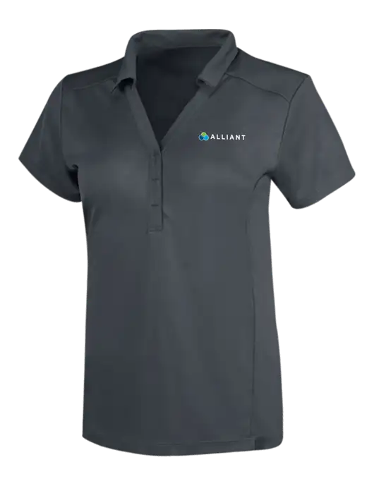 OGIO Dark Grey Womens Framework Polo w/Alliant Logo