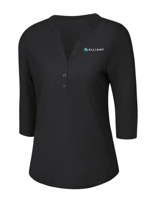 OGIO Blacktop Jewel Henley w/Alliant Logo