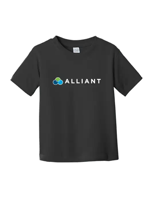Rabbit Skins Black Toddler Fine Jersey Tee w/Alliant Logo