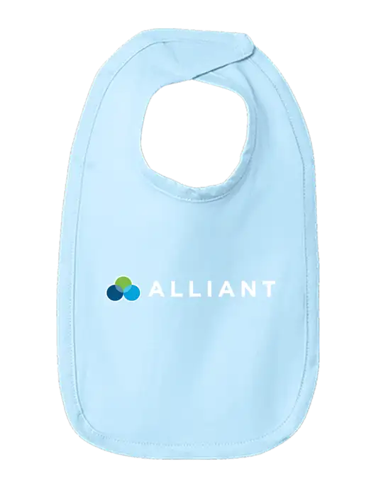 Rabbit Skins Light Blue Infant Premium Jersey Bib w/Alliant Logo