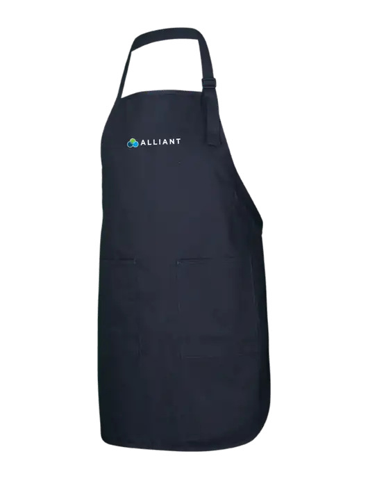Full-Length Black Apron With Pockets w/Alliant Logo