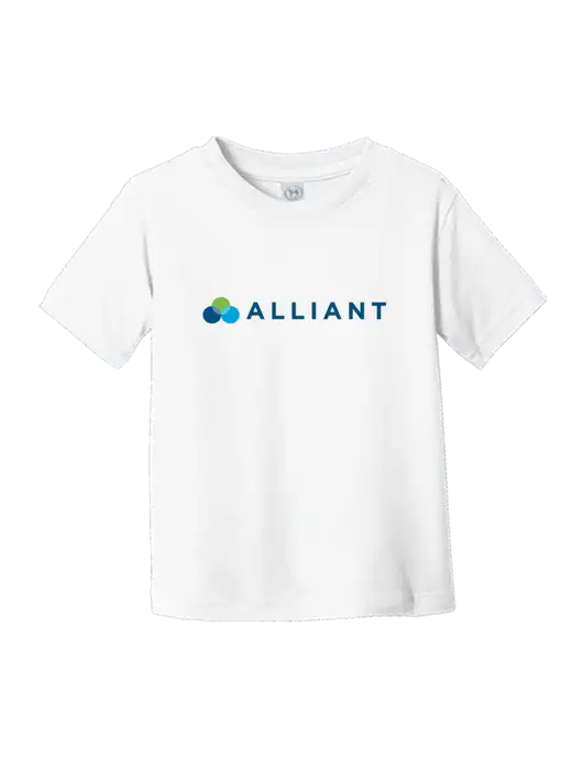 Rabbit Skins White Toddler Fine Jersey Tee w/Alliant Logo