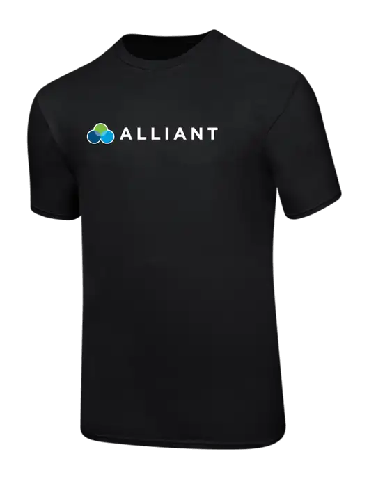Ring Spun Jet Black 4.5 oz T-Shirt w/Alliant Logo