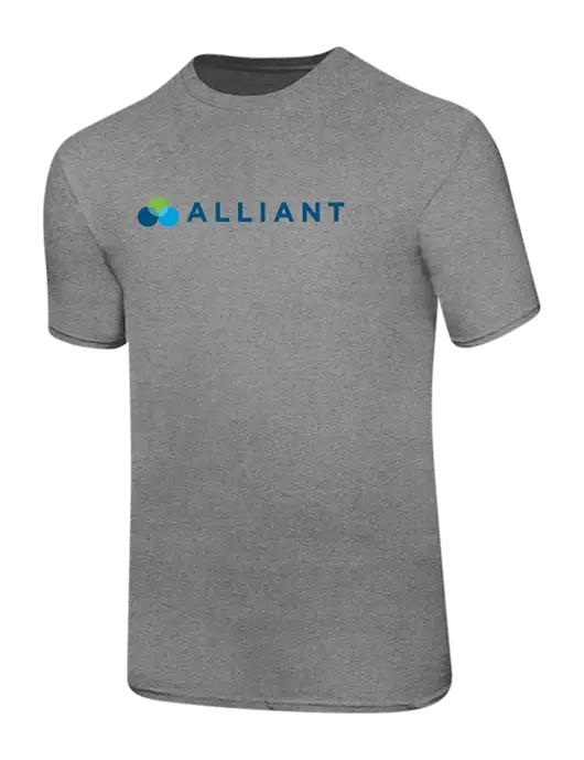 Ring Spun Light Heather Grey 4.5 oz T-Shirt w/Alliant Logo