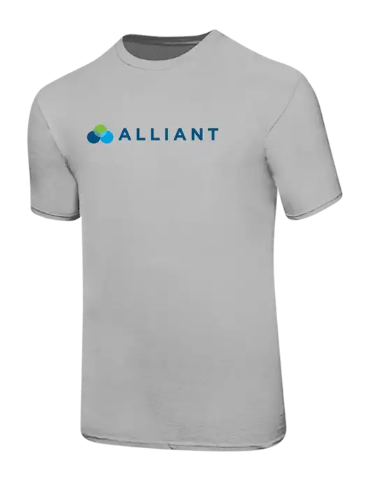 Ring Spun Silver 4.5 oz T-Shirt w/Alliant Logo
