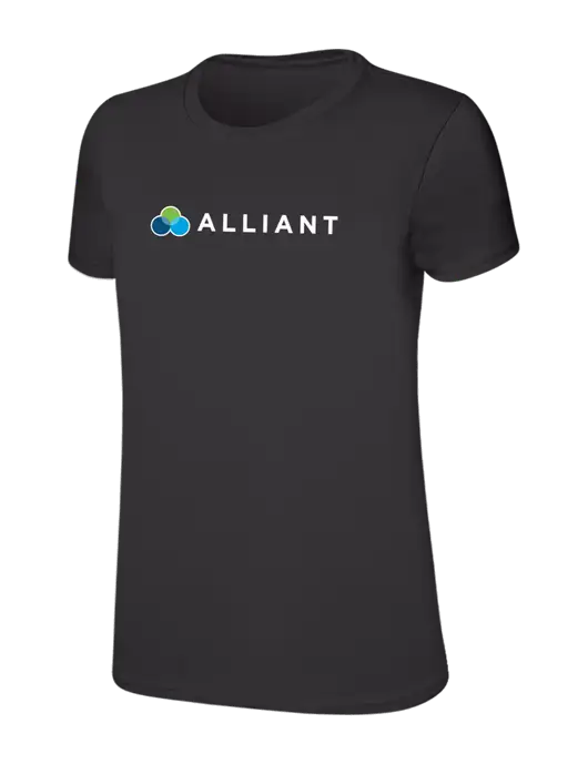Womens Ring Spun Charcoal 4.5 oz T-Shirt w/Alliant Logo