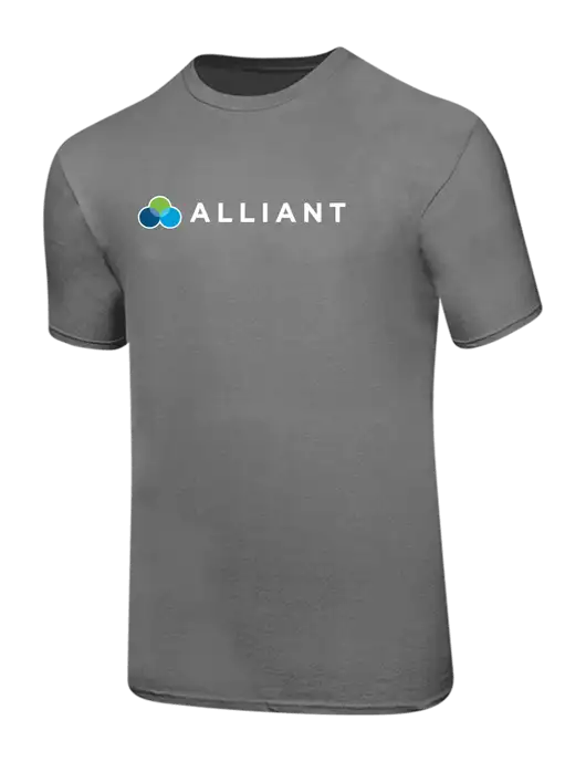 Ring Spun Medium Grey 4.5 oz T-Shirt w/Alliant Logo