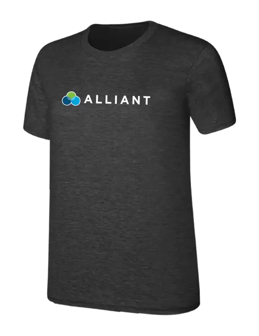 Womens Ring Spun Dark Heather Grey 4.5 oz T-Shirt w/Alliant Logo