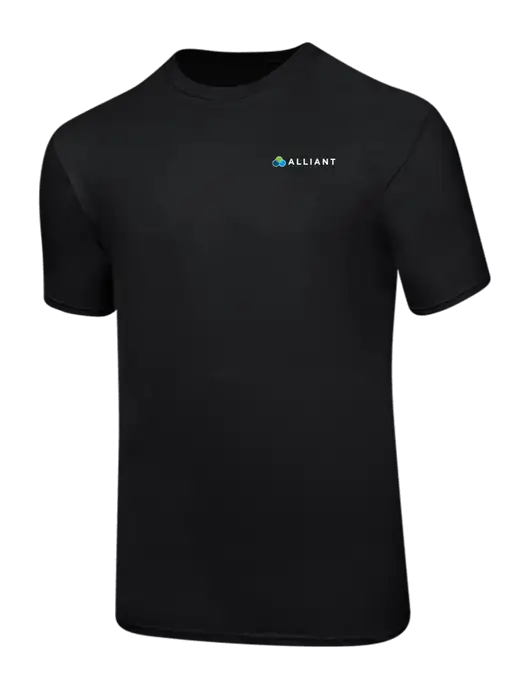 Ring Spun Jet Black 4.5 oz T-Shirt w/Alliant Logo