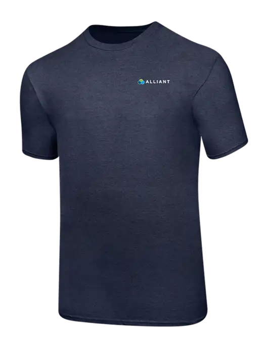Ring Spun Heather Navy 4.5 oz T-Shirt w/Alliant Logo