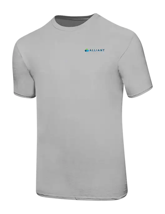 Ring Spun Silver 4.5 oz T-Shirt w/Alliant Logo