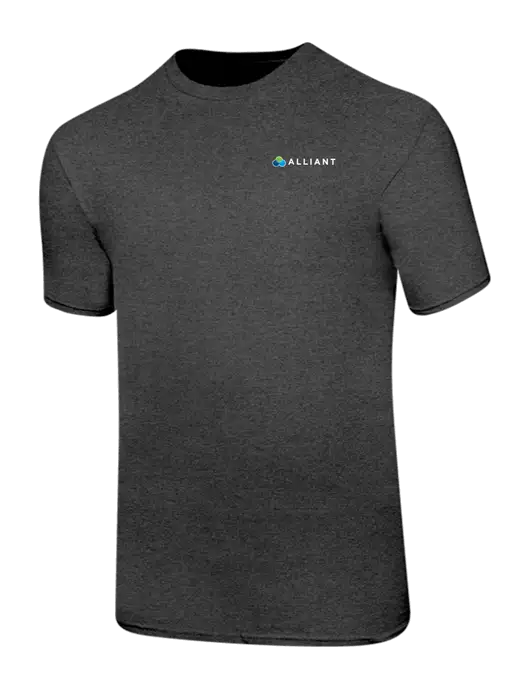 Ring Spun Dark Heather Grey 4.5 oz T-Shirt w/Alliant Logo