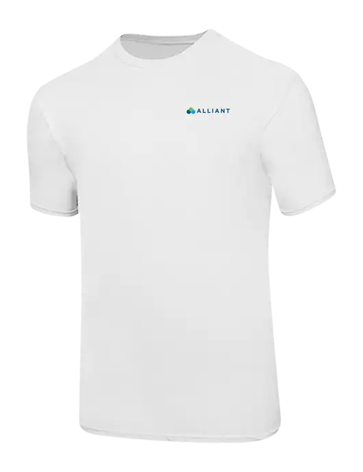 Ring Spun White 4.5 oz T-Shirt w/Alliant Logo
