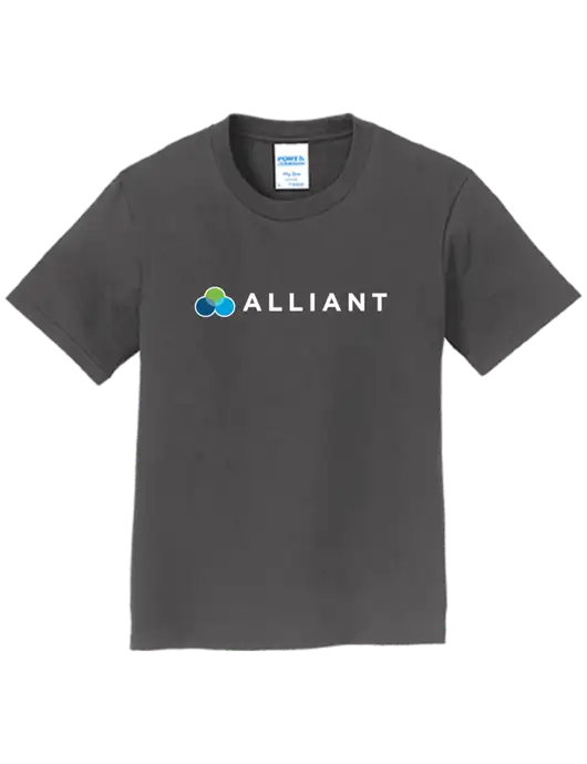 Youth Ring Spun Charcoal 4.5 oz T-Shirt w/Alliant Logo