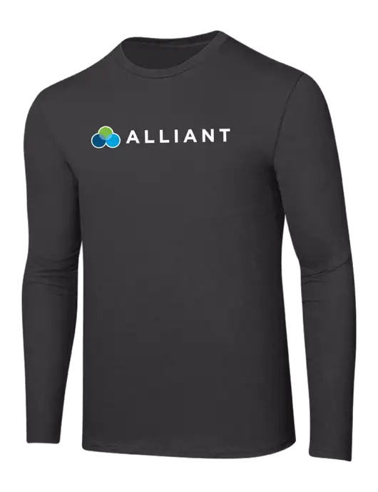 Ring Spun Charcoal 4.5 oz Long Sleeve T-Shirt w/Alliant Logo