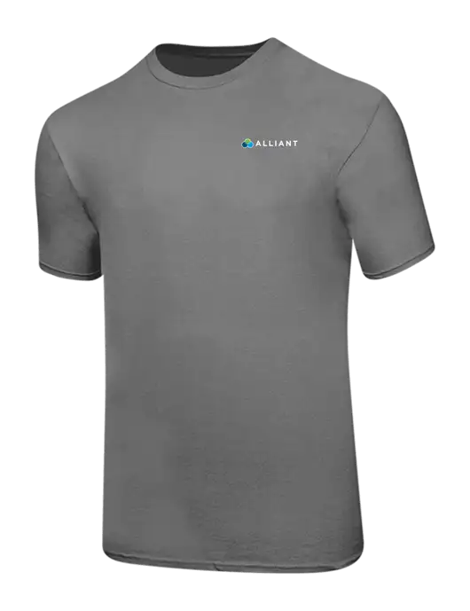 Ring Spun Medium Grey 4.5 oz T-Shirt w/Alliant Logo