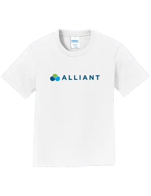 Youth Ring Spun White 4.5 oz T-Shirt w/Alliant Logo