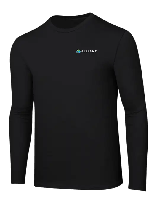 Ring Spun Jet Black 4.5 oz Long Sleeve T-Shirt w/Alliant Logo
