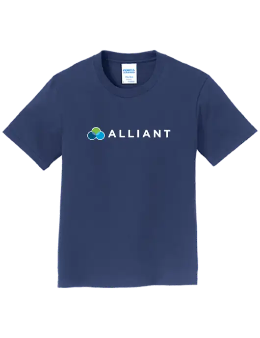 Youth Ring Spun Navy 4.5 oz T-Shirt w/Alliant Logo