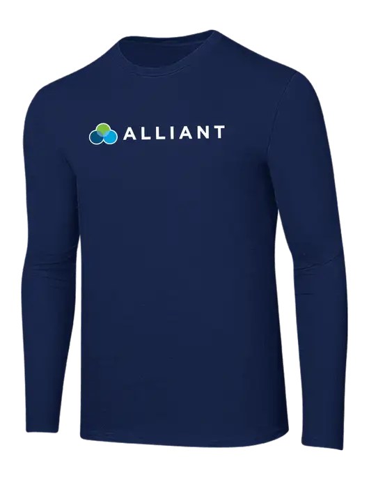 Ring Spun Navy 4.5 oz Long Sleeve T-Shirt w/Alliant Logo