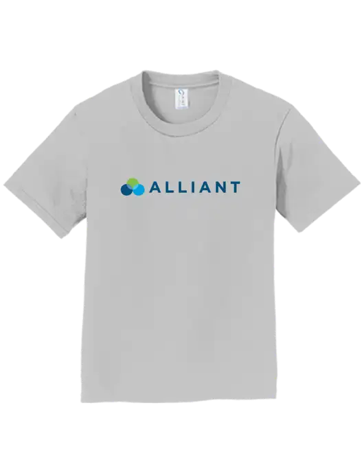 Youth Ring Spun Silver 4.5 oz T-Shirt w/Alliant Logo