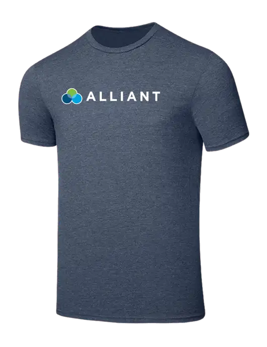 Seriously Soft Heathered Navy T-Shirt w/Alliant Logo