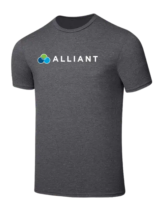 Seriously Soft Heathered Charcoal T-Shirt w/Alliant Logo