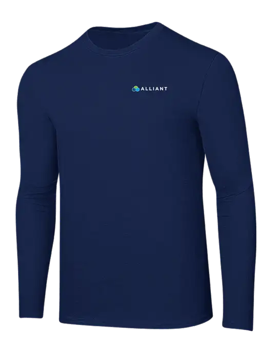 Ring Spun Navy 4.5 oz Long Sleeve T-Shirt w/Alliant Logo