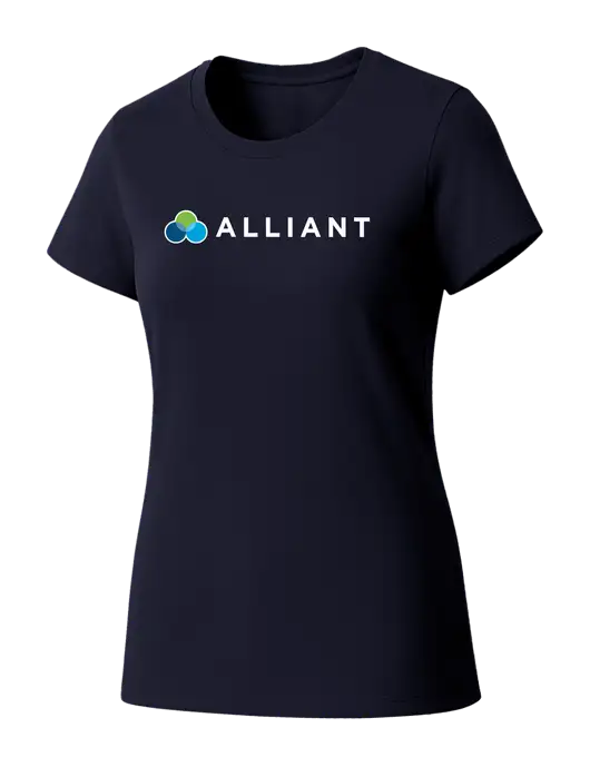 Womens Seriously Soft New Navy T-Shirt w/Alliant Logo