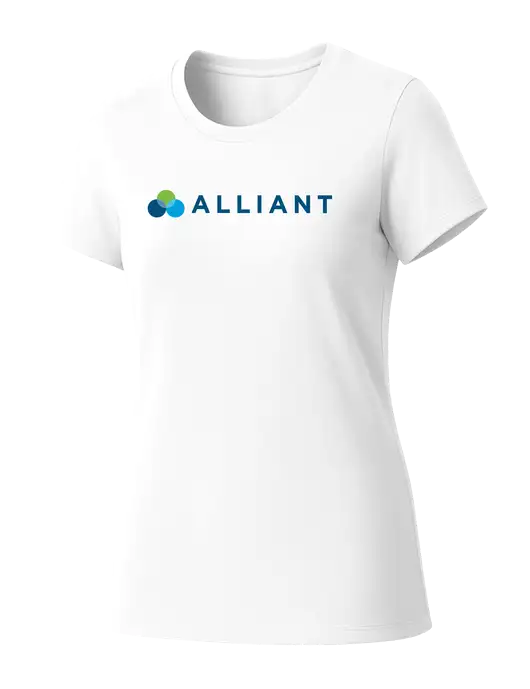 Womens Seriously Soft White T-Shirt w/Alliant Logo