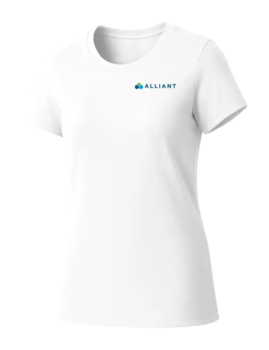 Womens Seriously Soft White T-Shirt w/Alliant Logo