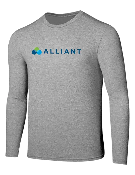 Seriously Soft Light Heathered Grey Long Sleeve T-Shirt w/Alliant Logo
