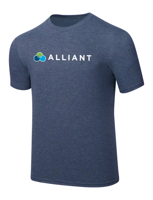 Simply Soft Navy Frost 4.5oz  Poly/Combed Ring Spun Cotton T-Shirt w/Alliant Logo