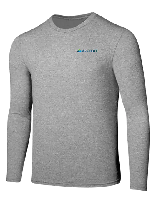 Seriously Soft Light Heathered Grey Long Sleeve T-Shirt w/Alliant Logo