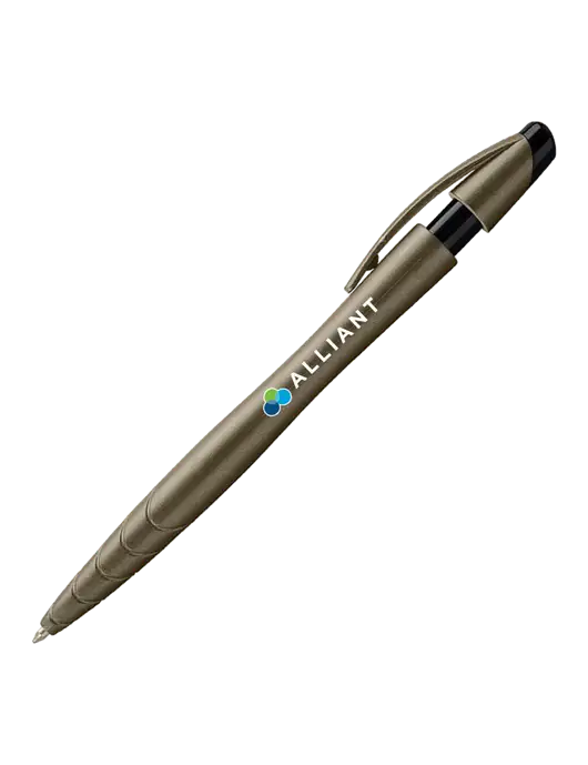Awali Grey Metallic Pen - Black Ink w/Alliant Logo